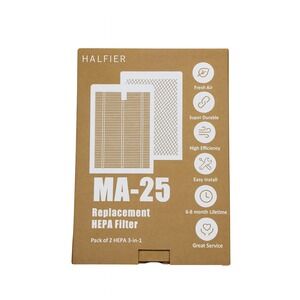 Halfier MA-25 Replaceme HEPA Filter‎ 3-in-1 High Efficiency Air Purifier Filters